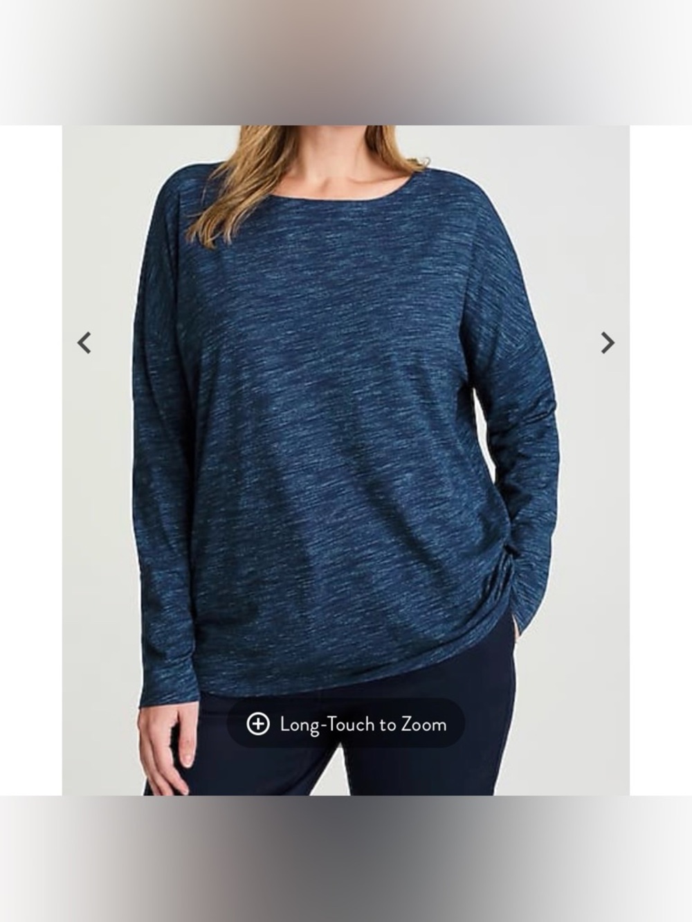 Jjill Side Slit Top in Ink Blue Multi| Size: L (14)